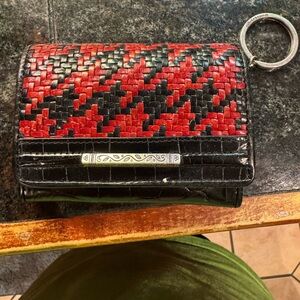 Brighton Red and Black Woven Wallet